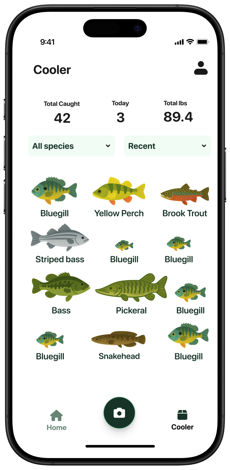 Catchr App - Fish Collection